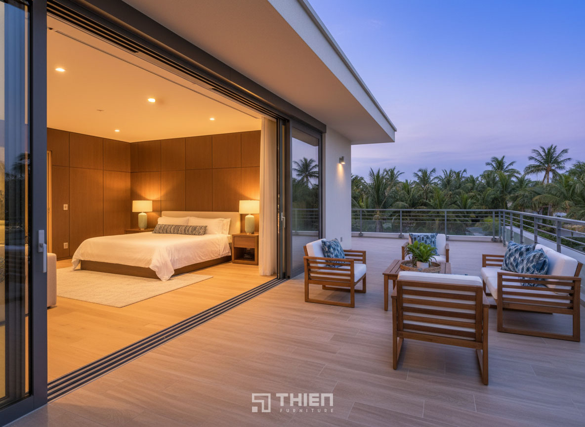 Làm phòng ngủ trên sân thượng
