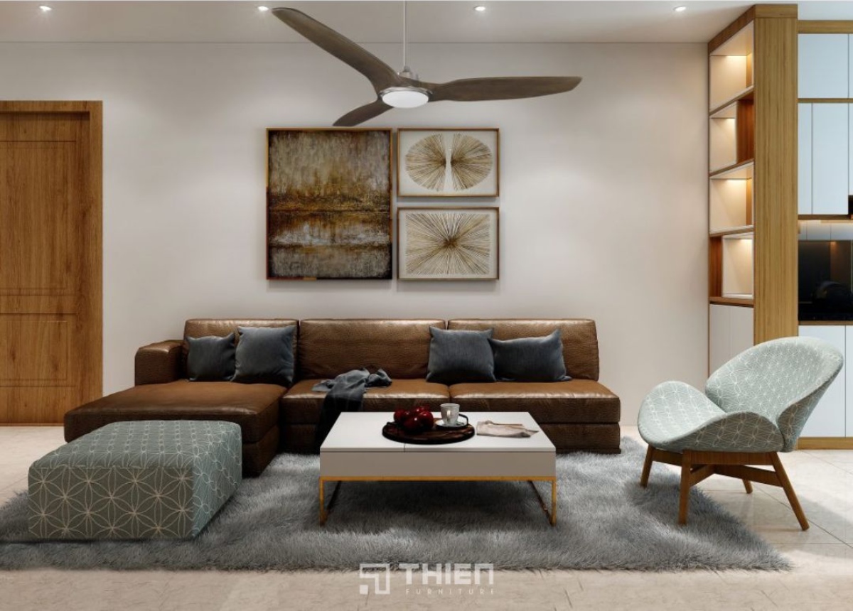 Quạt trần phù hợp cho phòng khách trần cao 