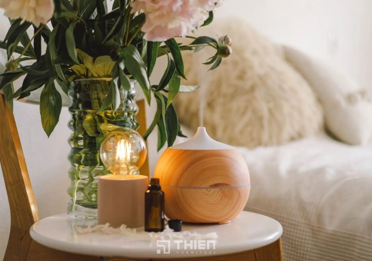 Xông tinh dầu trong phòng ngủ giúp thư giãn 