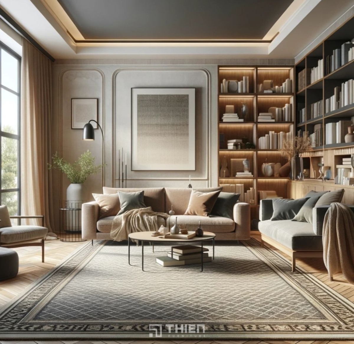kinh nghiệm decor tủ phòng khách đẹp