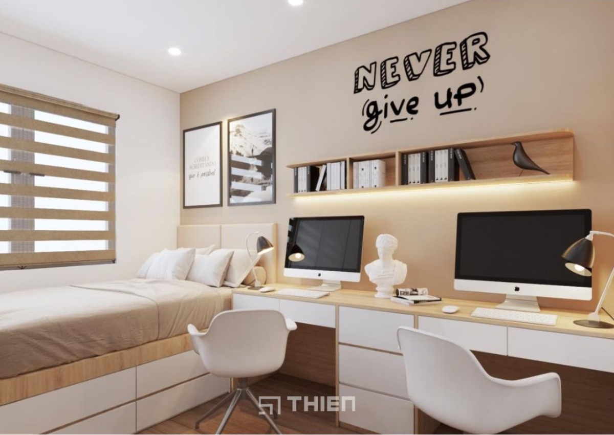 giường liền bàn học đa năng