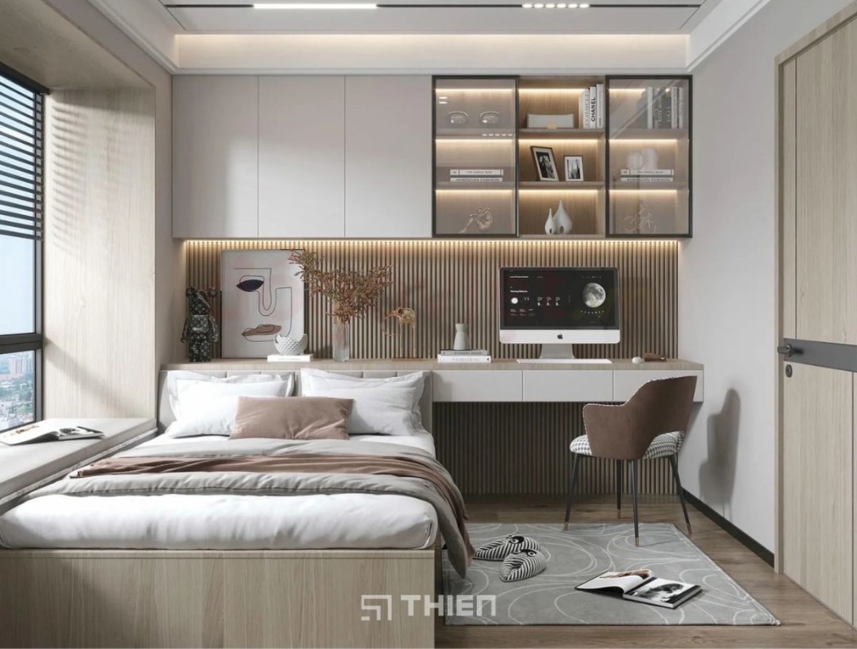 chọn giường liền bàn học theo kích thước