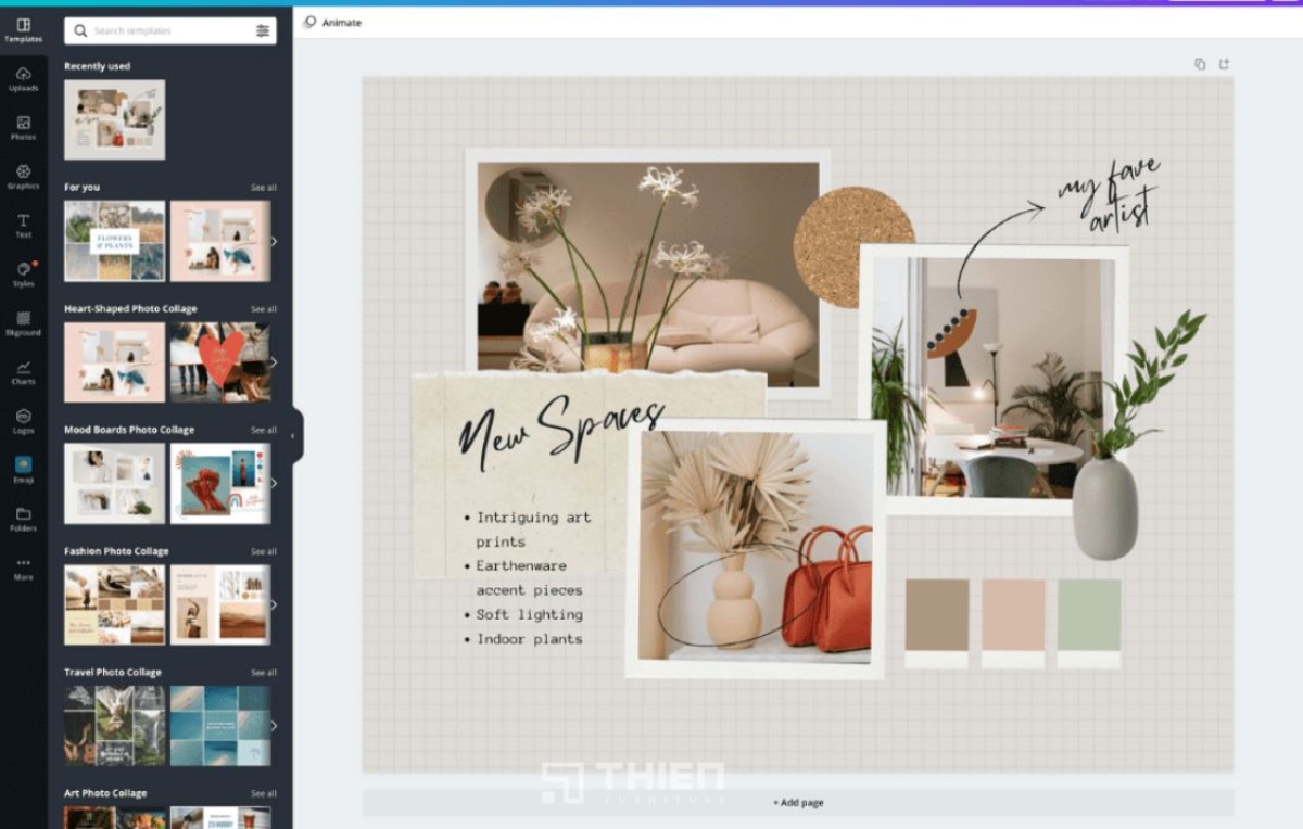 các công cụ tạo moodboard