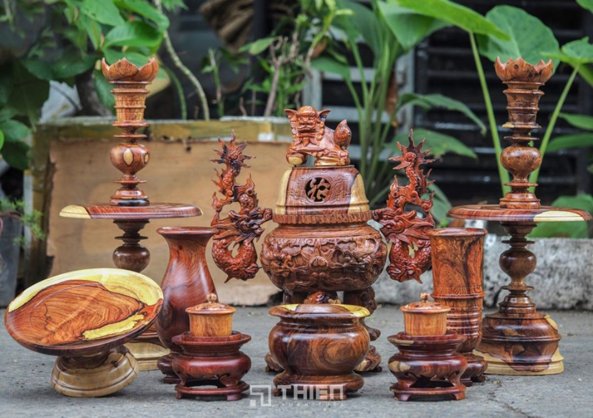 Nội thất cao cấp bằng gỗ Trắc và Cẩm Lai