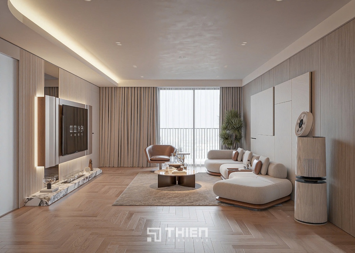 Thiết kế phòng khách sang trọng, hiện đại