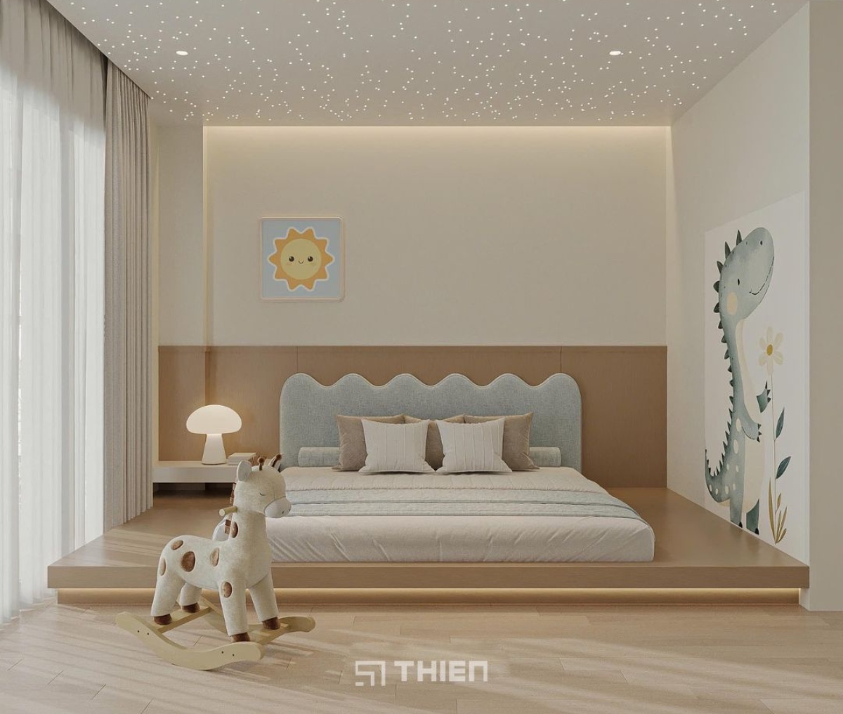 phòng ngủ cho bé trai dưới 5 tuổi