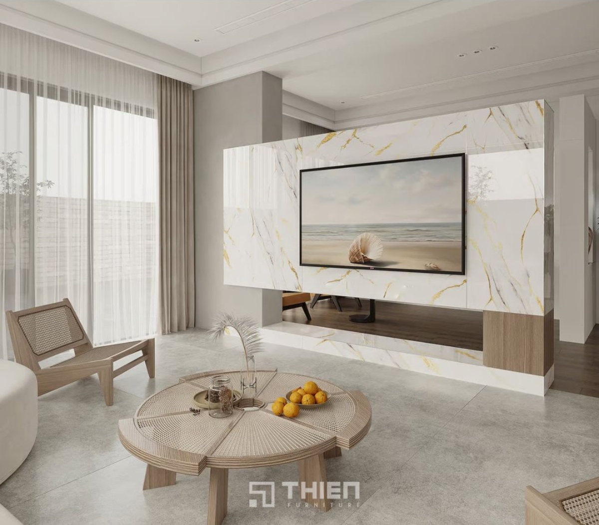 tấm PVC vân đá ốp tường