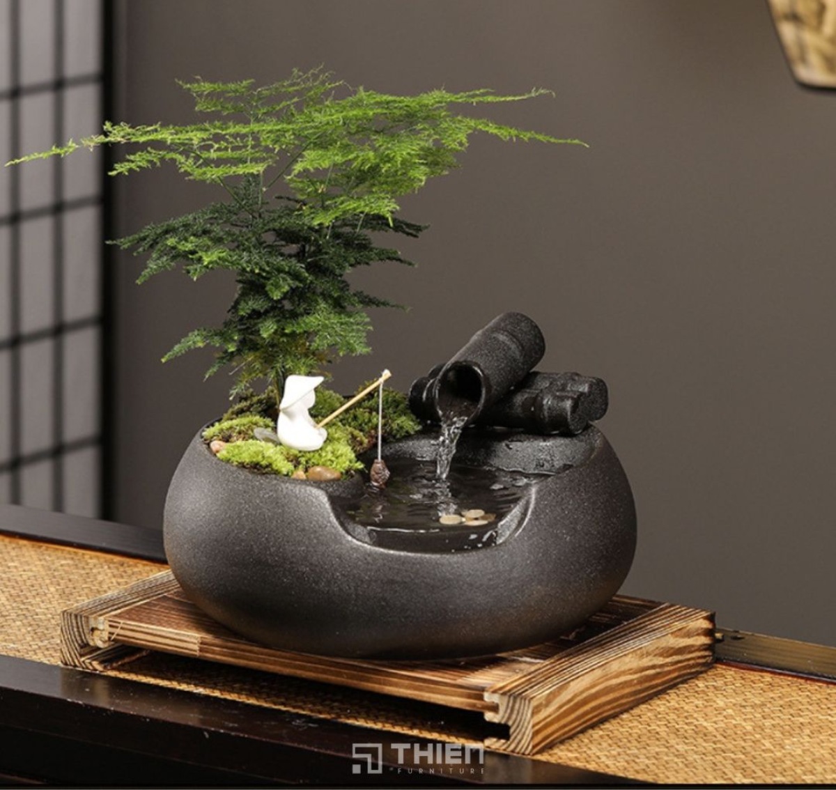 thác nước phong thủy mini