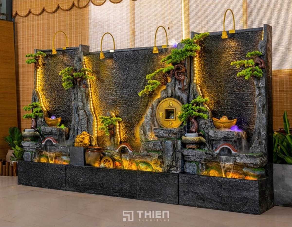 thác nước phong thủy hợp mệnh Thủy