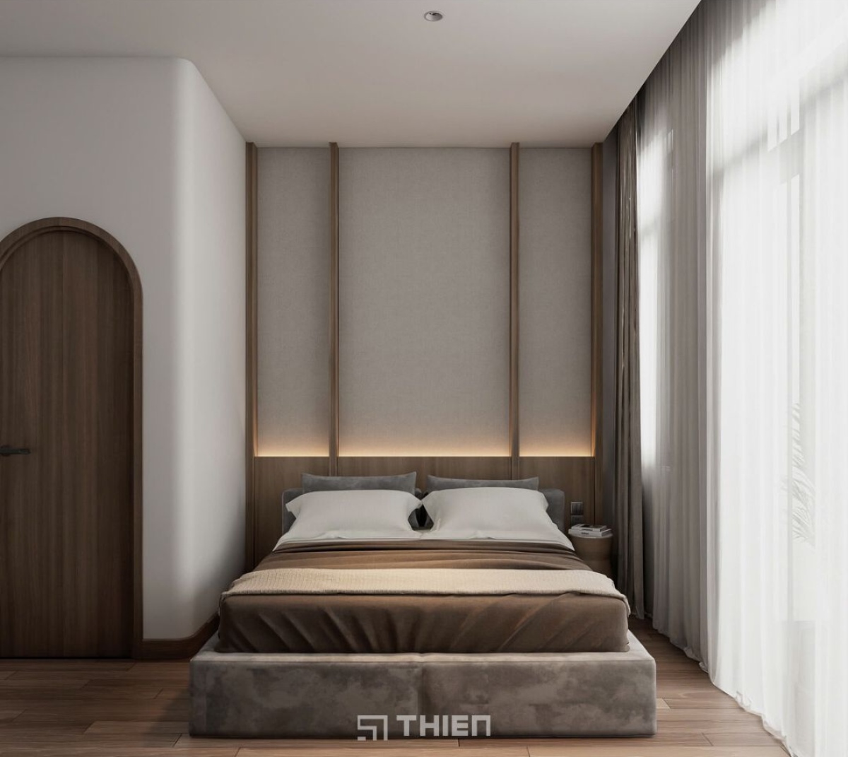 mẫu thiết kế phòng ngủ 15m2 đẹp