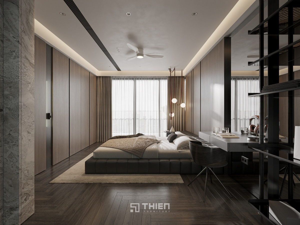Phòng ngủ lớn hiện đại, sang trọng