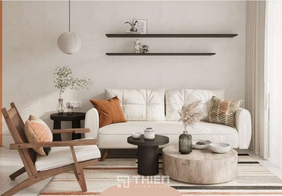 Phòng khách nhỏ 15m2 phong cách Bắc Âu
