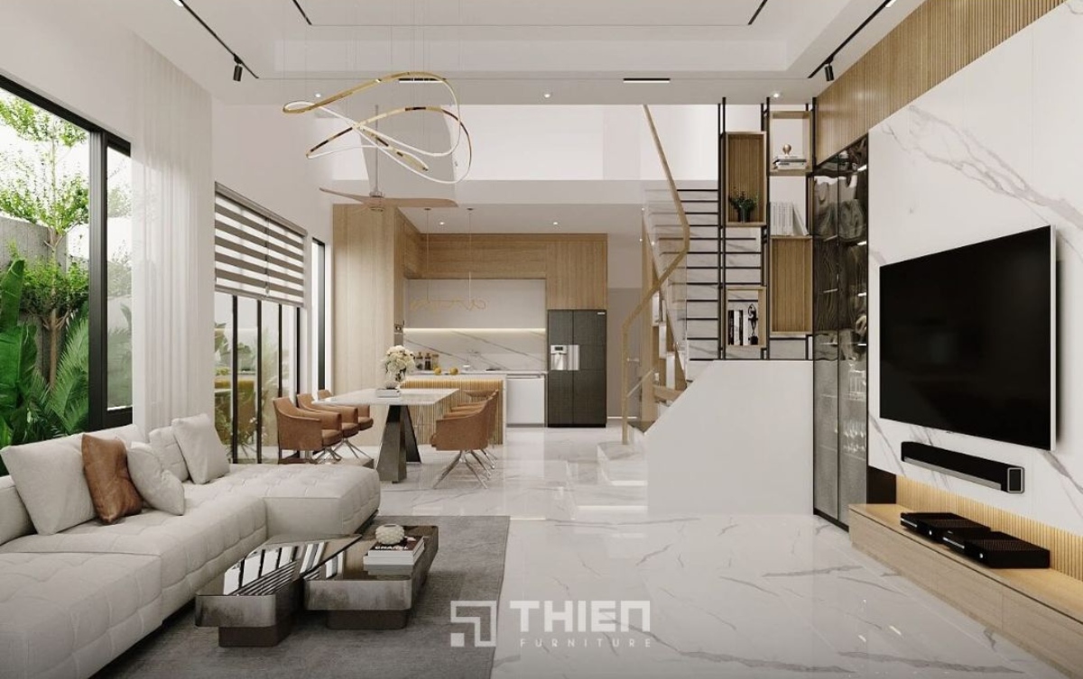 nhà lệch tầng hợp phong thủy