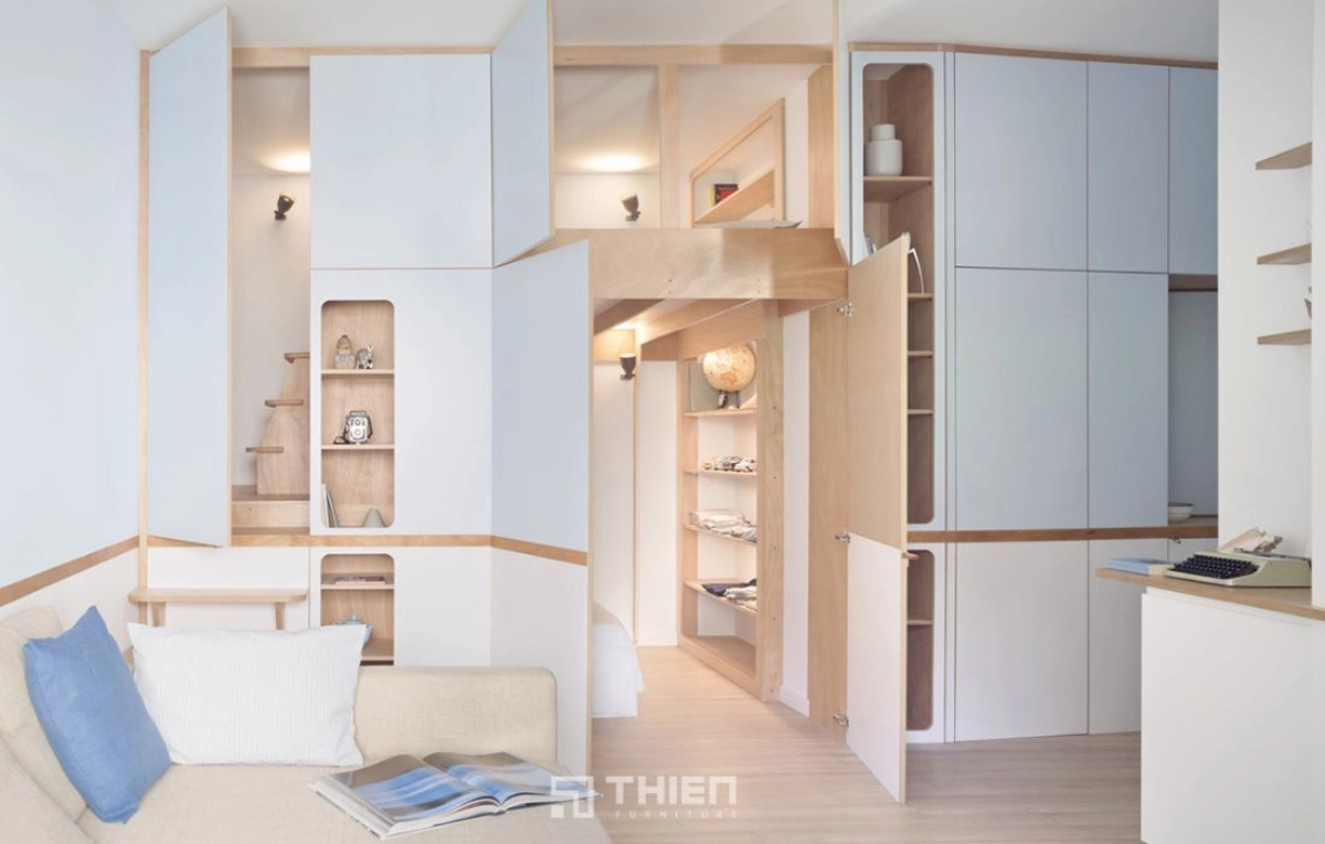 ý tưởng tủ kịch trần cho phòng ngủ nhỏ